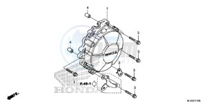 CBR600RRD CBR600RR UK - (E) drawing GENERATOR COVER