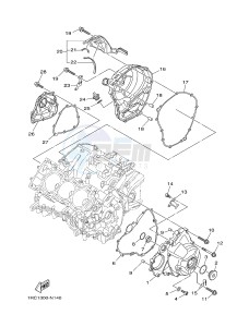 MT09A MT-09 ABS 900 (2DRF 2DRG) drawing CRANKCASE COVER 1