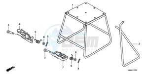 CRF150R9 Australia - (U) drawing STAND/STEP