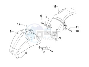 LXV 50 2T Navy drawing Wheel housing - Mudguard