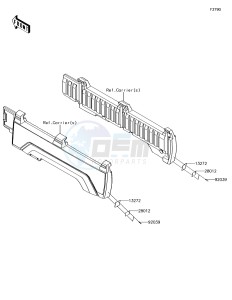 MULE PRO-DX KAF1000EHF EU drawing Reflectors