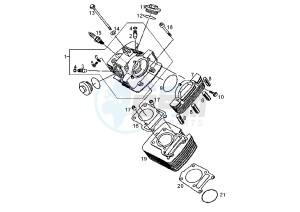 SENDA R EURO 2 - 125 drawing CYLINDER HEAD