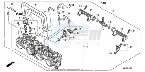 CB600F3A France - (F / CMF ST 25K) drawing THROTTLE BODY