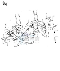 F11 (-A) 250 drawing CRANKCASE -- 73-75 F11_F11-A_F11-B- -