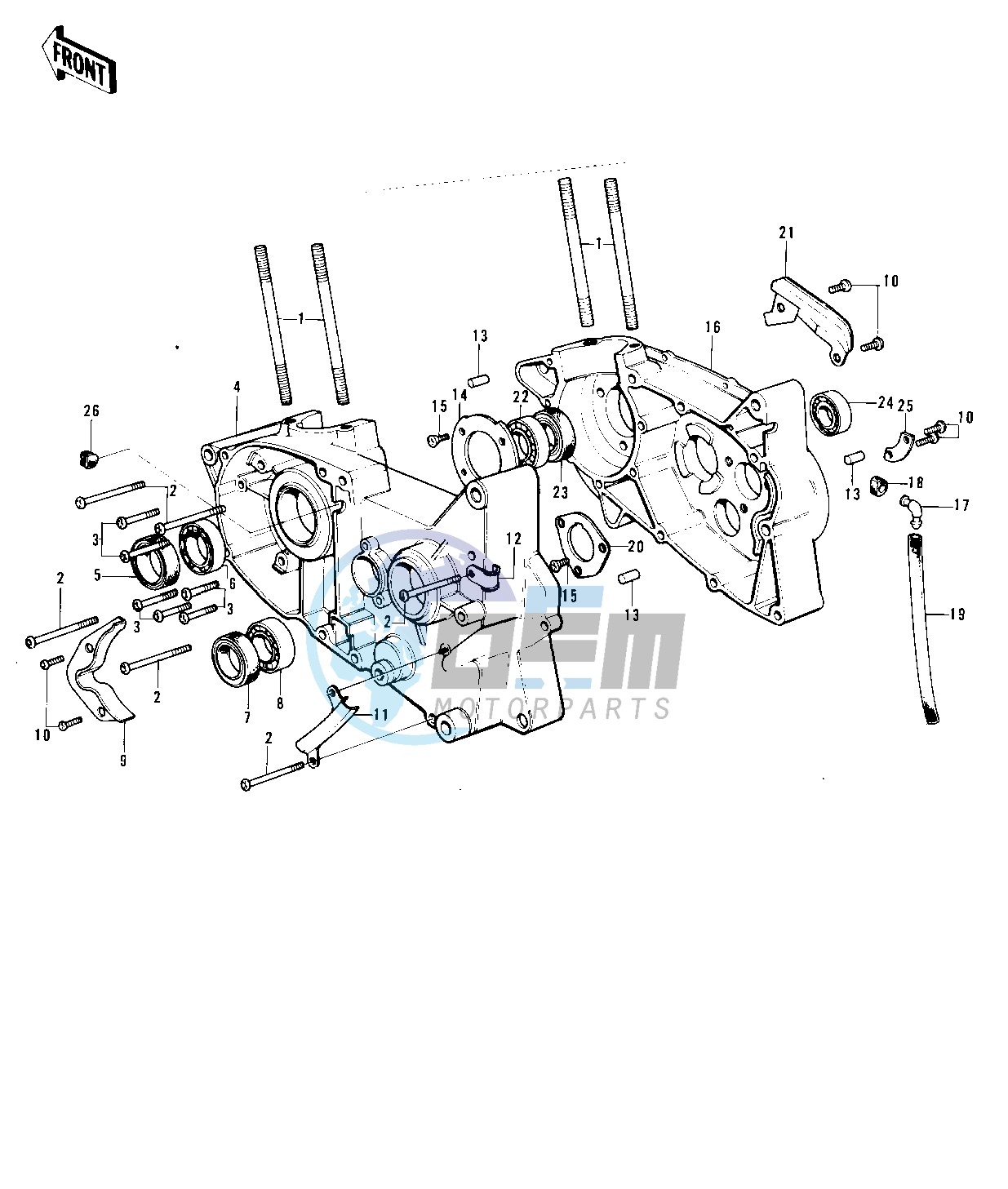 CRANKCASE -- 73-75 F11_F11-A_F11-B- -