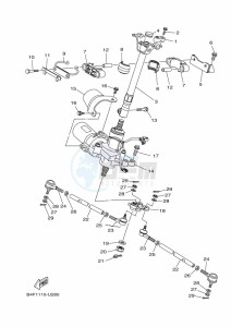 YFM700FWAD GRIZZLY 700 EPS (B4F4) drawing STEERING