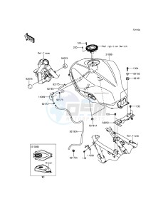 NINJA_300_ABS EX300BFFA XX (EU ME A(FRICA) drawing Fuel Tank
