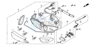 CBF500 drawing REAR COMBINATION LIGHT