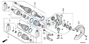 TRX420FEC drawing FRONT KNUCKLE (4WD)