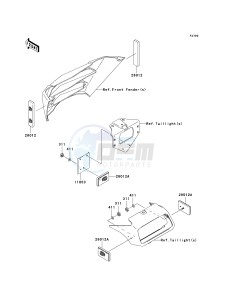 KSV 700 A [KFX700 AND V FORCE] (A1-A2) [KFX700 AND V FORCE] drawing REFLECTORS-- CN- -