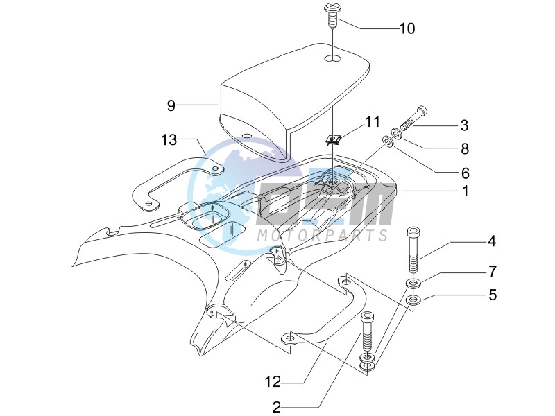 Rear luggage rack