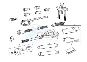 SENDA SM DRD RACING LTD - 50 cc drawing WORKSHOP SERVICE TOOLS