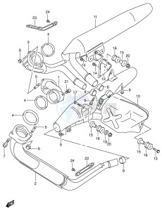 VL1500 (E2) drawing MUFFLER (MODEL K1 K2 K3 K4)