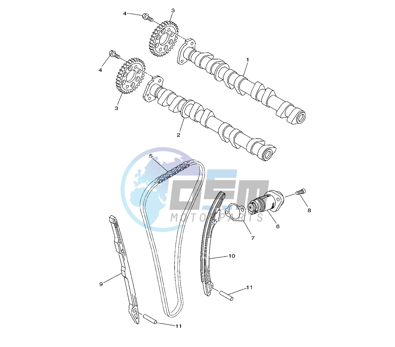 CAMSHAFT AND TIMING CHAIN