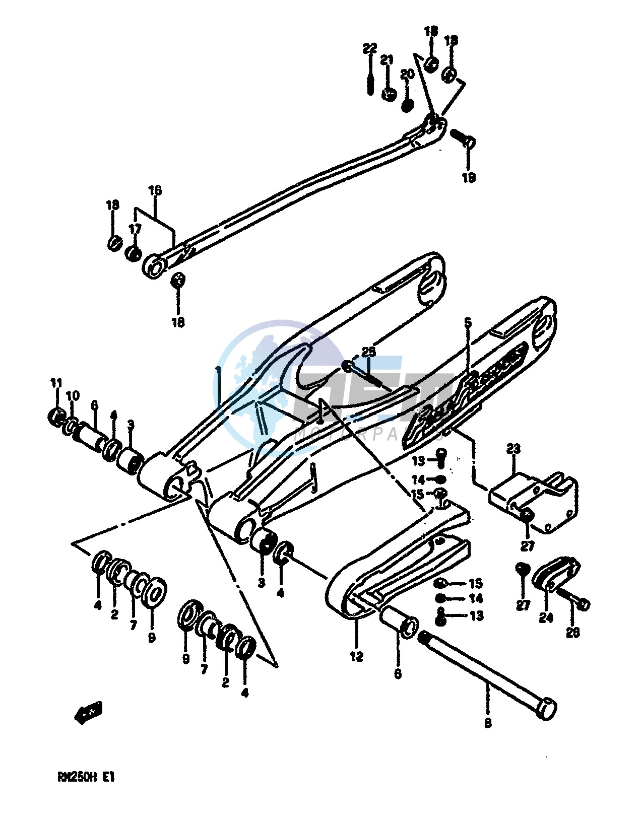 REAR SWINGING ARM (MODEL G)