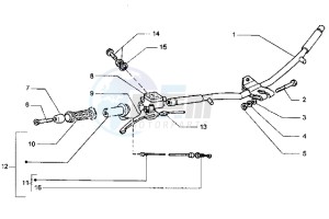 Hexagon 125 LX drawing Handlebars component parts