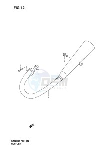 GZ125 (P02) drawing MUFFLER (MODEL K3)