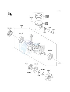 JS 800 A [800 SX-R] (A6F-A9F) A7F drawing CRANKSHAFT_PISTON-- S- -