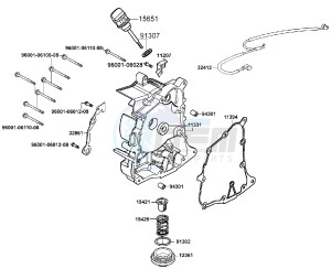 AGILITY 125cc drawing Right Crankcase Cover