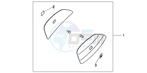 XL700VAB TRANSALP E drawing 29L PANNIER COLOUR PANEL SET SHASTA WHITE