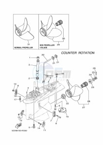 FL225FETX drawing PROPELLER-HOUSING-AND-TRANSMISSION-4