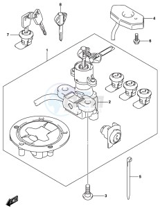 DL1000A drawing LOCK SET (FOR TOP CASE,SIDE CASE)