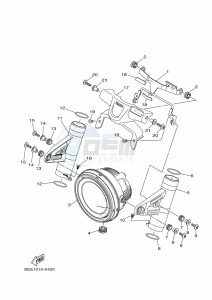 XSR700 MTM690D (BJX2) drawing HEADLIGHT