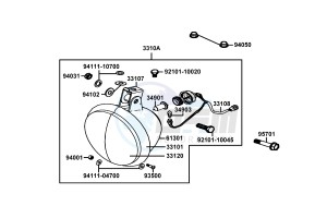 AGILITY CARRY 50cc drawing Head Light