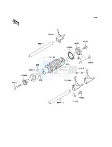 EX 650 A [NINJA 650R] (A6F-A8F) A7F drawing GEAR CHANGE DRUM_SHIFT FORK-- S- -