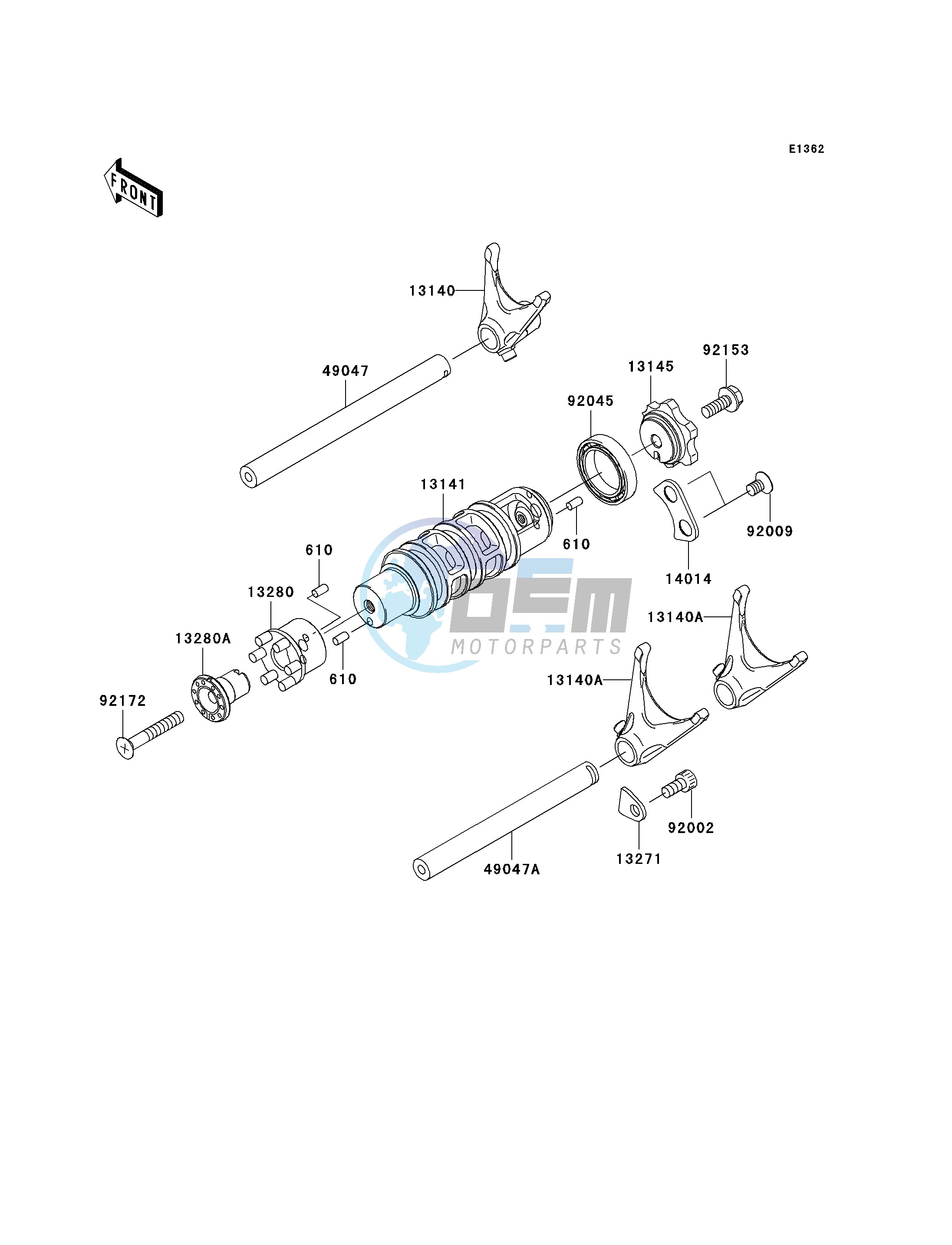 GEAR CHANGE DRUM_SHIFT FORK-- S- -