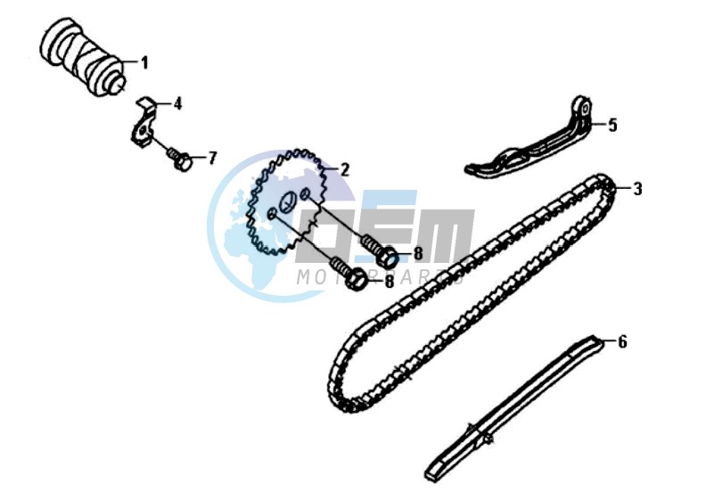 CHAIN / CHAIN TENSIONER  / CHAIN GUIDE