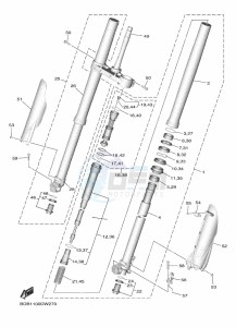 WR450F (BDB4) drawing FRONT FORK