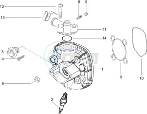 NRG 50 power Pure jet drawing Cylinder head cover