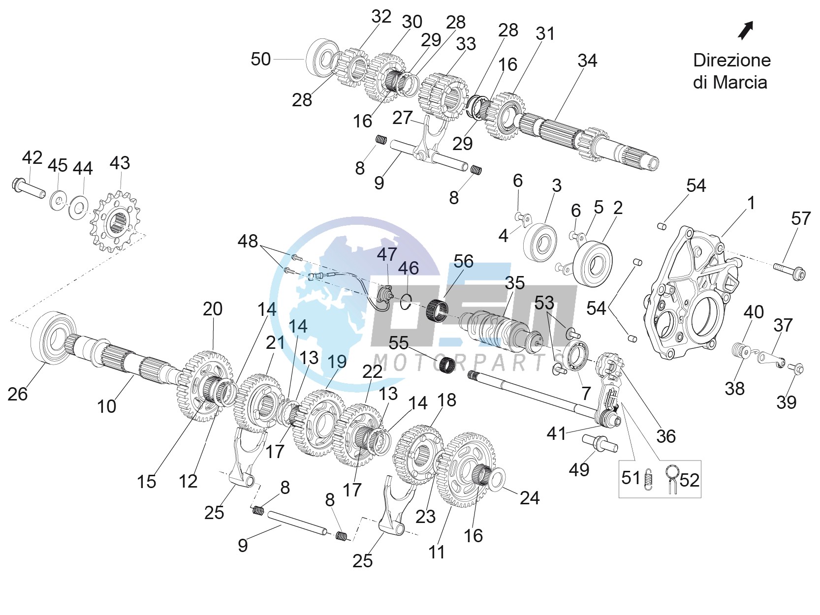 Gear box - Gear assembly