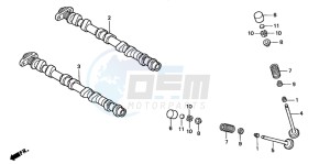 CBF600SA drawing CAMSHAFT/VALVE