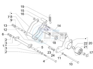 GTV 300 4T 4V ie (USA) USA drawing Swinging arm