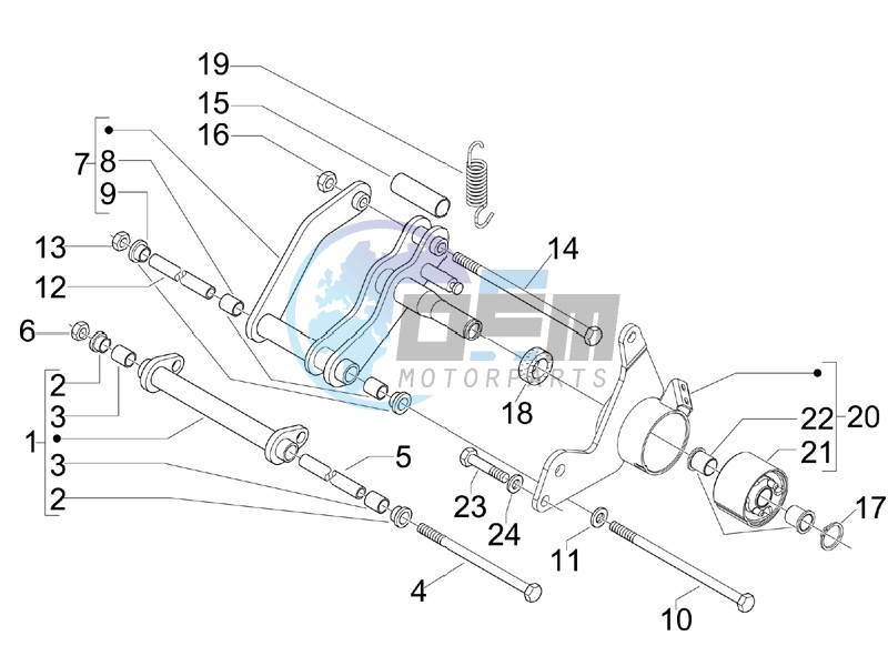 Swinging arm