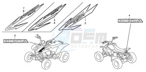 TRX450ER drawing MARK (TRX450R6,7,8/ER6,7,8)