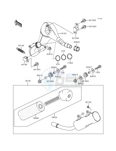 KX 125 L [KX125] (L1) [KX125] drawing MUFFLER-- S- -