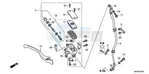 NC700XD NC700X 2ED drawing FR. BRAKE MASTER CYLINDER (NC700X)