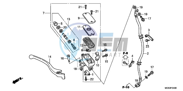 FR. BRAKE MASTER CYLINDER (NC700X)