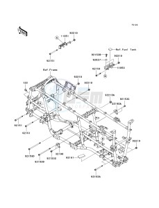 KVF 650 H [BRUTE FORCE 650 4X4I] (H7F-H8F) H7F drawing ENGINE MOUNT