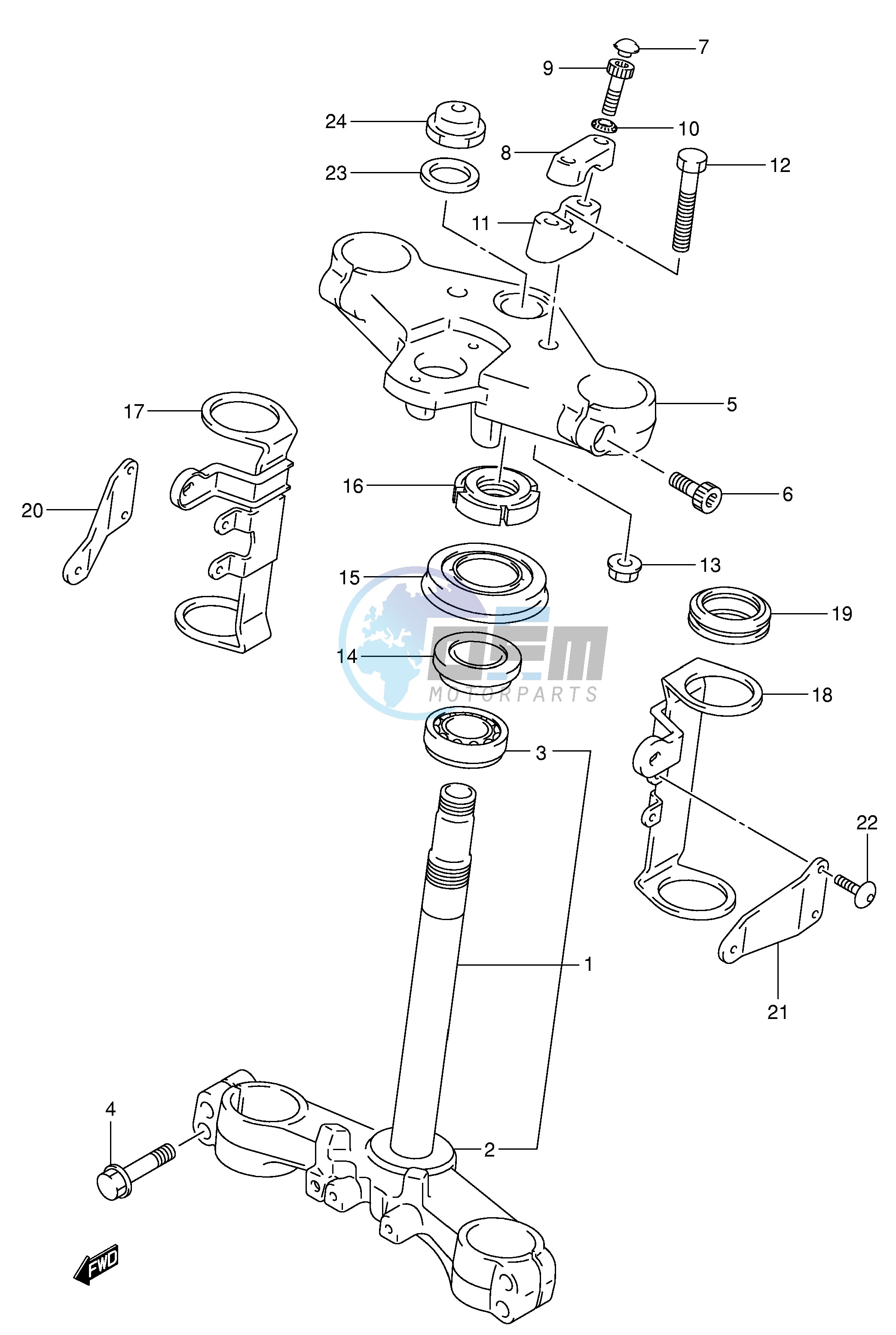 STEERING STEM (SV650X UX Y UY)