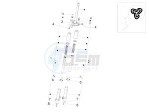 Liberty 50 4T PTT 2017 (B-NL) (B-NL) drawing Fork's components (Wuxi Top)