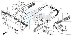 CRF250RB CRF250R ED drawing SWINGARM