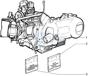 X9 125 drawing Engine