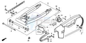 CRM50R drawing SWING ARM/CHAIN CASE