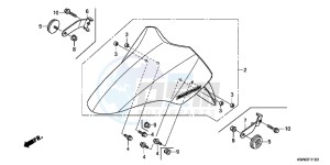 WW125D PCX125 - WW125 UK - (E) drawing FRONT FENDER