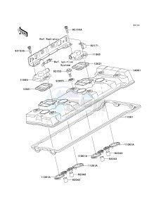 ZX 1400 A [NINJA ZX-14] (A6F-A7FA) A6F drawing CYLINDER HEAD COVER