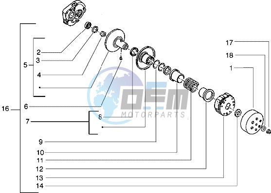 Driven pulley